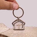 Home Shape Name Metallic Keychain - Image 6