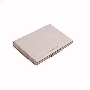 Wooden Metal Visiting Card Holder | Engraved Name