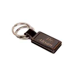 Double Ring Metallic Keychain