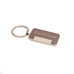 Travel Enthusiast's Name Metallic Keychain