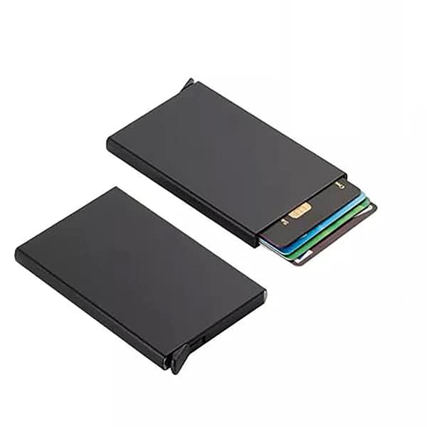Slim Minimalist Credit Card Holder For Men and Women Metal Case - Image 3
