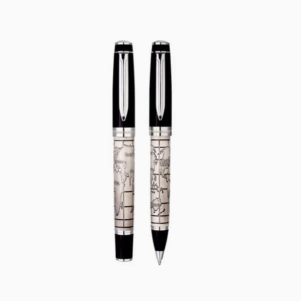 Embassador World Map Fountain Pen & Ball Pen Set - Image 3