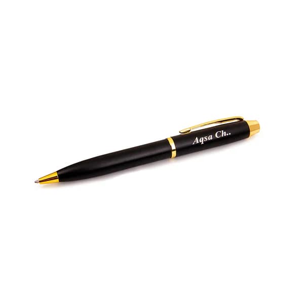 Classic Matt Black Ball Pen With Engrave Name - Image 6