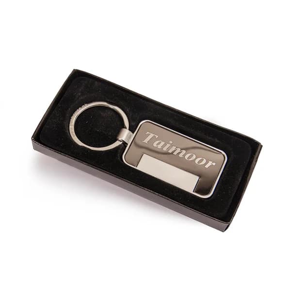 Travel Enthusiast's Name Metallic Keychain - Image 2