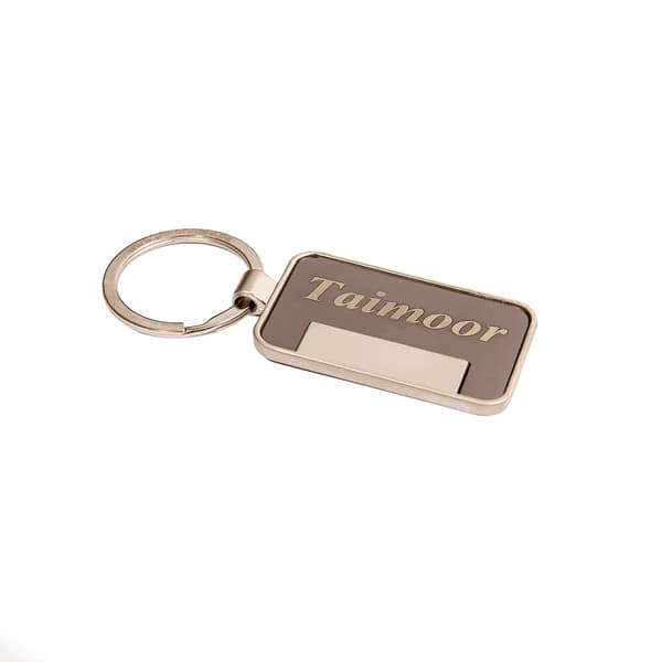 Travel Enthusiast's Name Metallic Keychain