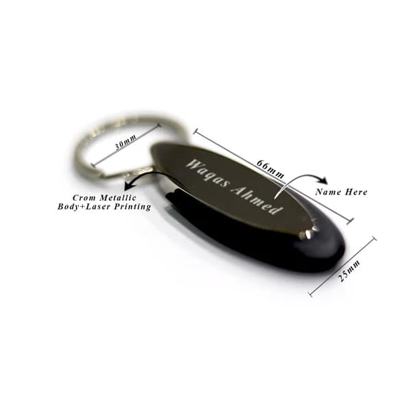 Crown Metallic Keychain With Engraved Name - Image 5